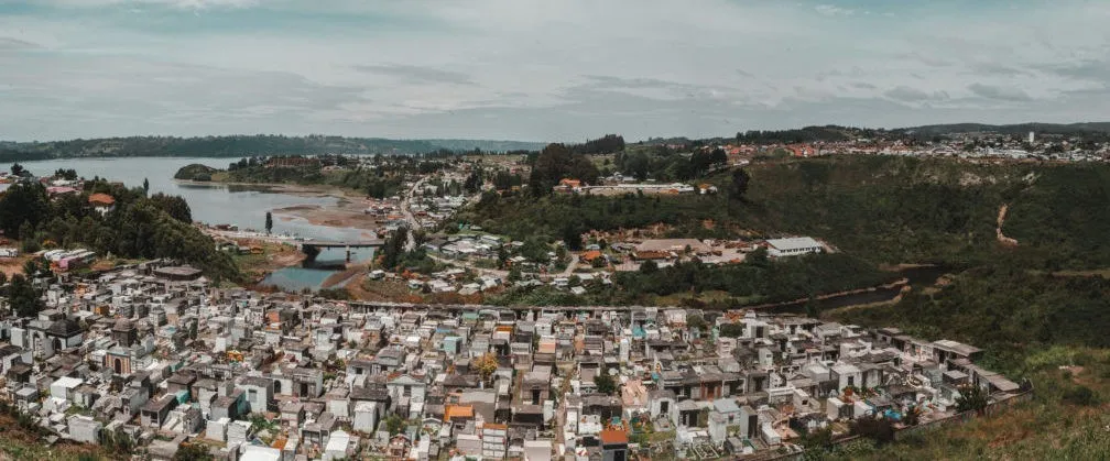 Castro chiloe island chile los lagos chiloé panoramic viewpoint cemetery