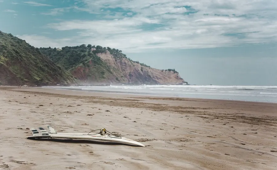 surf board in ayampe from Montañita ecuador