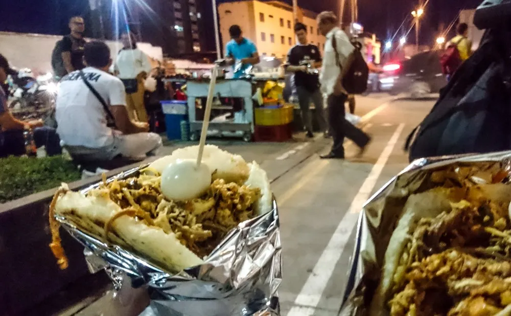 south american street food venezuela arepas in colombia