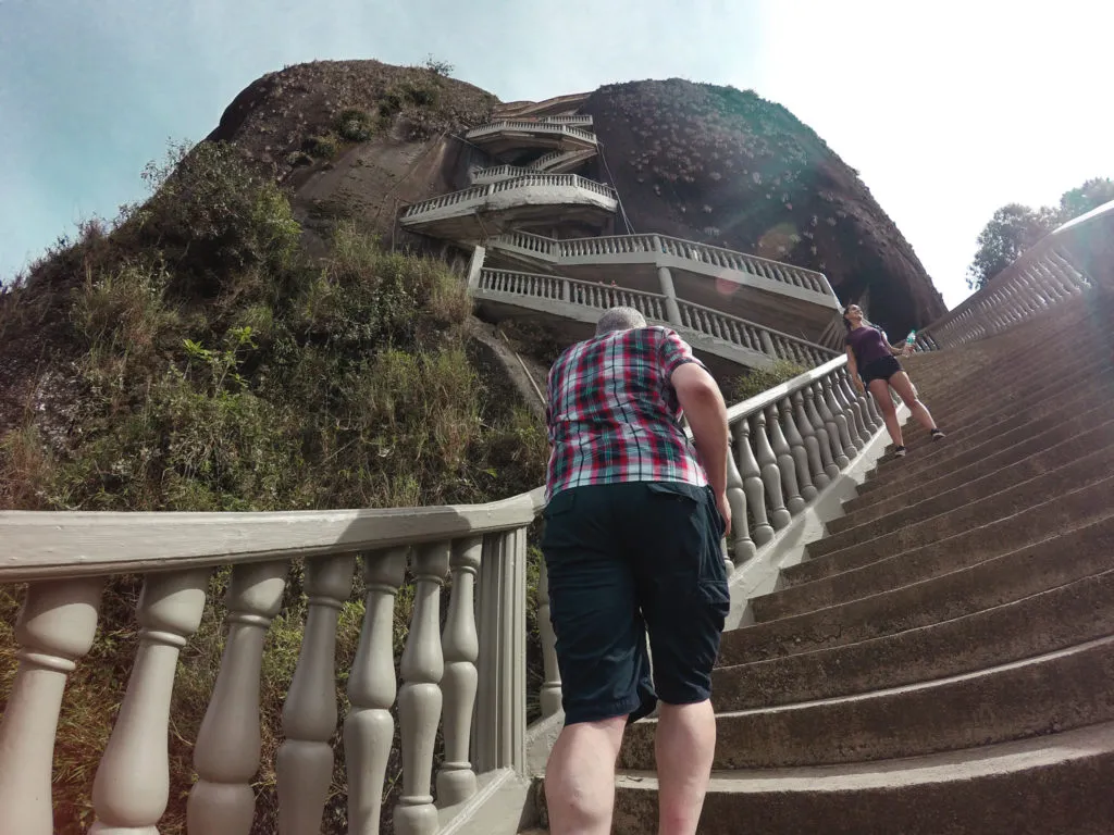 647 steps up Guatape rock lake | La piedra de Guatapé | man-made lakes | Colombia travel guide by Cuppa to Copa Travels