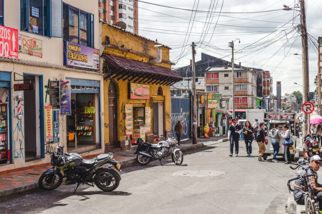 street of chapinero bogota neighbourhoods | where to stay in bogota colombia