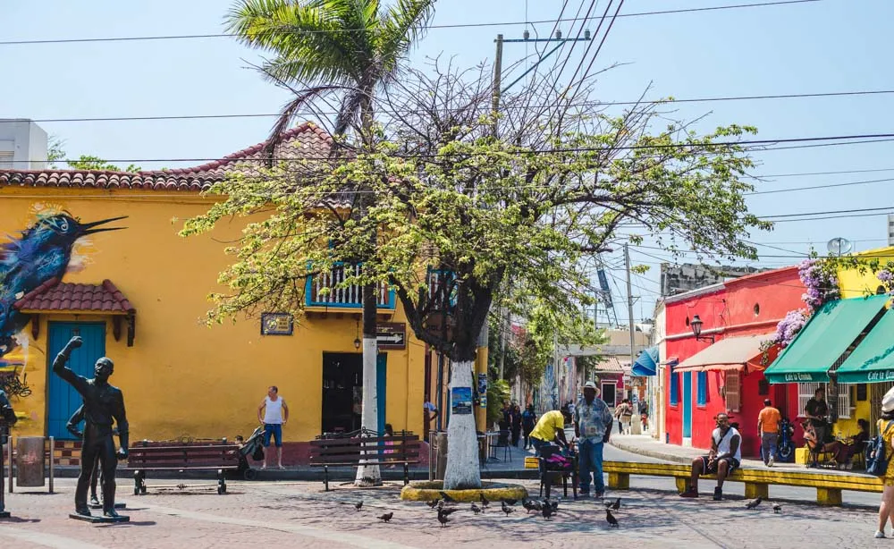 Getsemani streets: best places to stay in Cartagena Colombia