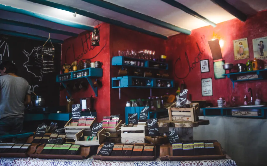 Chocolatt hot chocolate shop Villa de Leyva, Colombia | Bogotá breaks | traditional Colombian town pueblo | Travel guides by Cuppa to Copa Travels