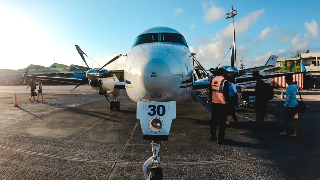 How to get to Providencia from San Andres | Propeller Plane San Andres to Providencia Searca Satena | Isla de Providencia Providence Island | Colombia travel guide by Cuppa to Copa Travels