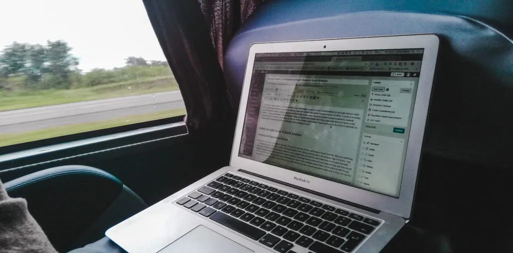 Guide to stay safe and comfortable on night buses in South America | Latin America travel guides by Cuppa to Copa Travels wifi