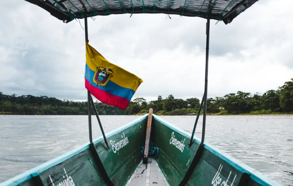 Chalupa boat tour Rio Napo Ecuador Amazon rainforest