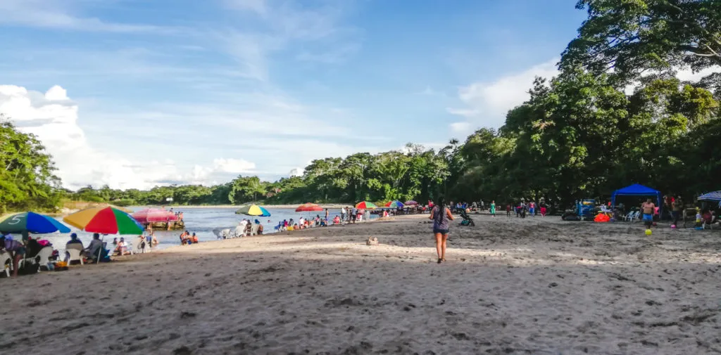 Beach Puerto Misahuallí Rio Napo Ecuador's Amazon