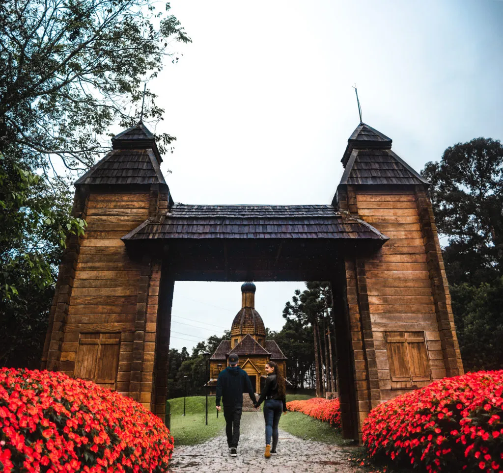 Tingui Park Curitiba Ukrainian church travel couple guide Brazil