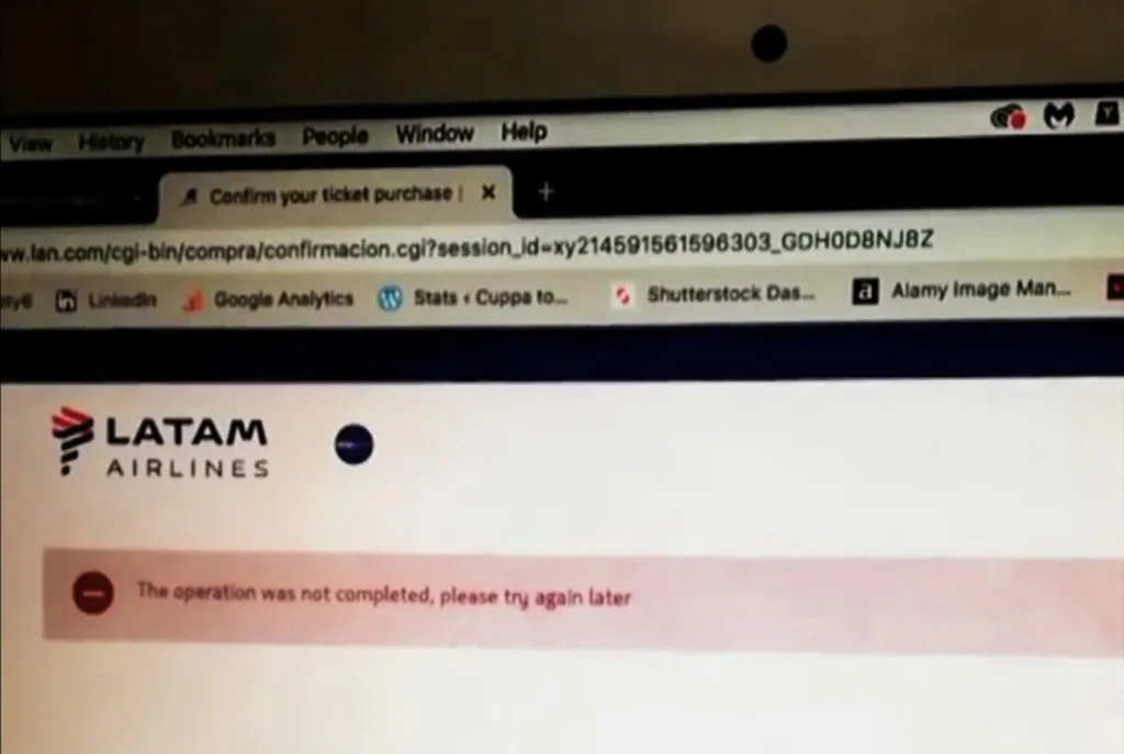 Struggle to book internal flights in Brazil Latam