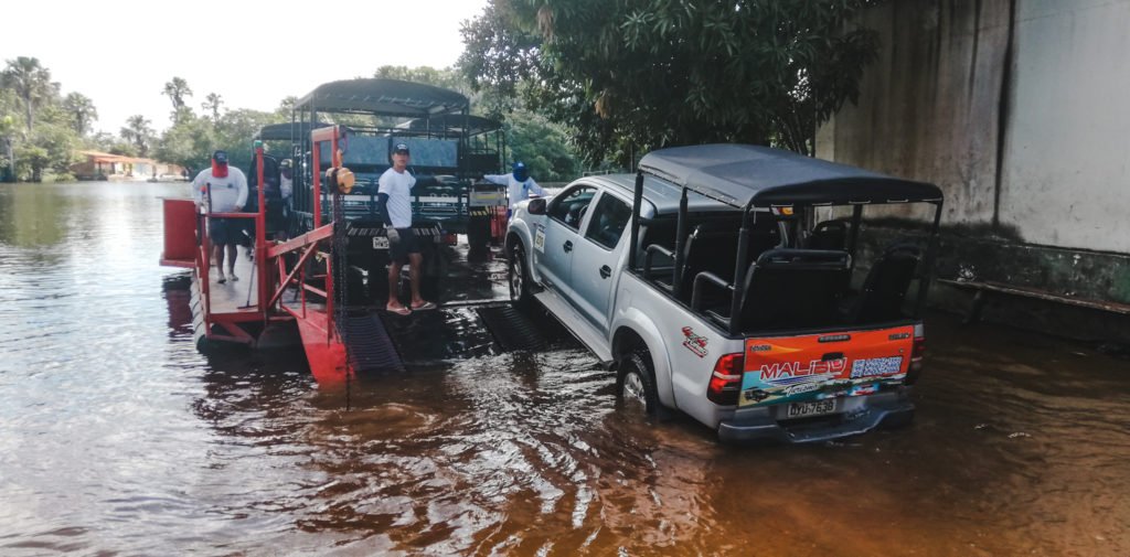 4x4 jeep tour to Lençóis Maranhenses river ferry