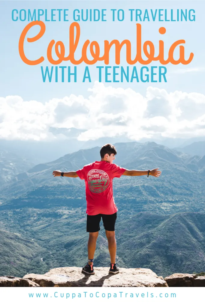 Travelling in Colombia with a teenager / child kids South America family travel safety best things to do with a teenager in colombia