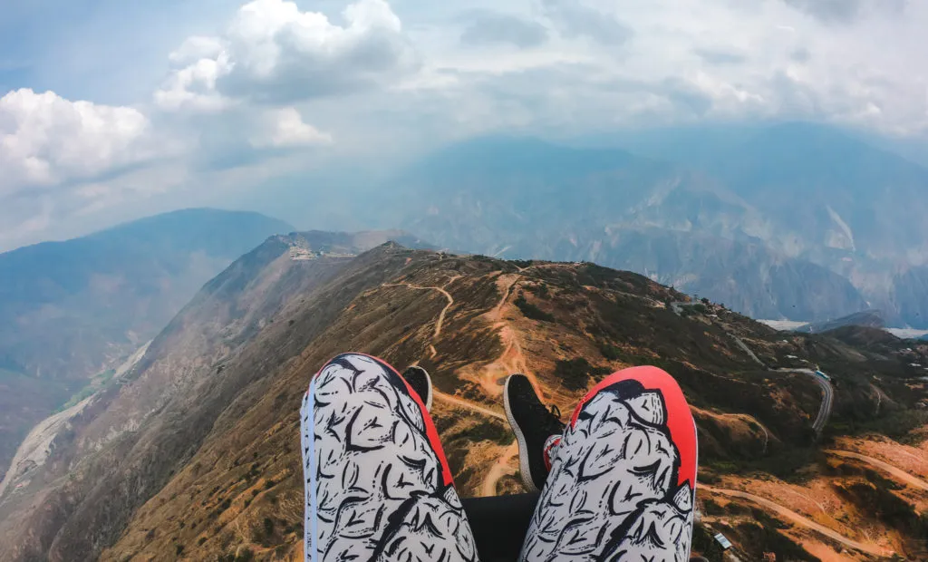 Paragliding in San Gil Santander Colombia cañon Chicamocha canyon
