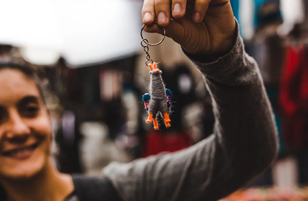 llama souvenirs at Otavalo market Ecuadro Quito day trips