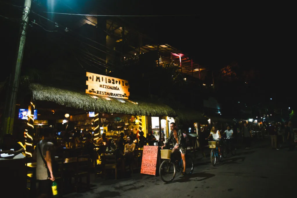 Nightlife in Tulum downtown Mexico Batey bar