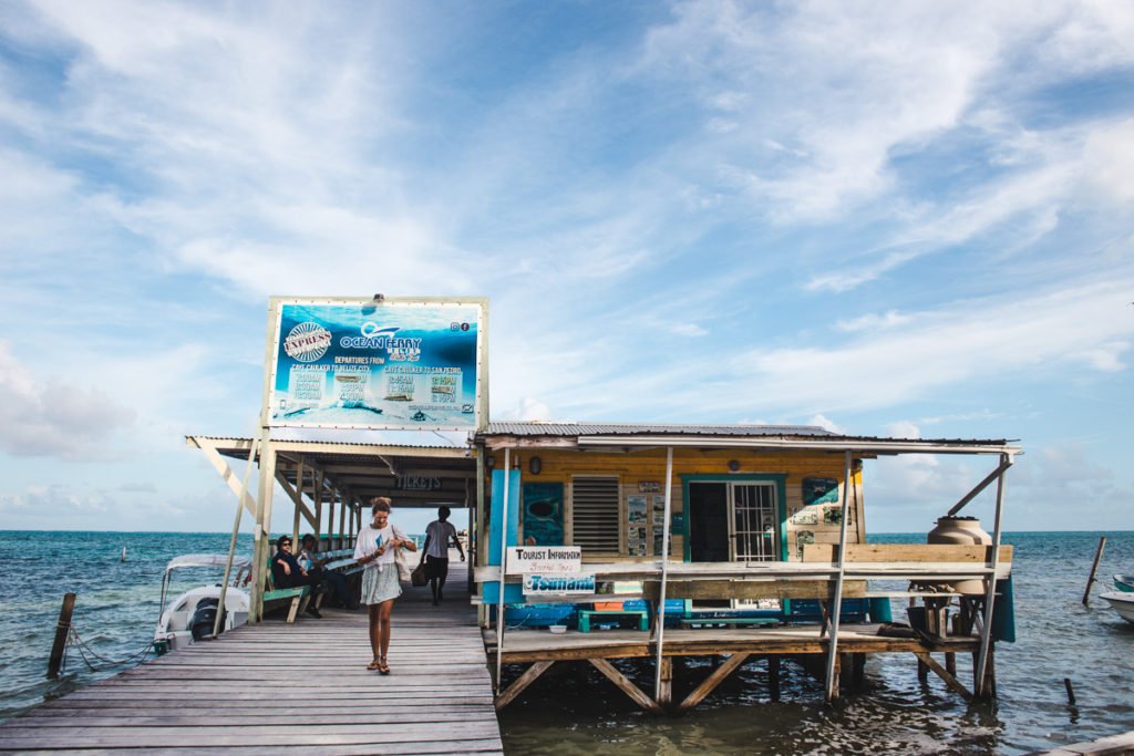 How to get to the Port Caye Caulker Ocean Ferry company Belize City boat