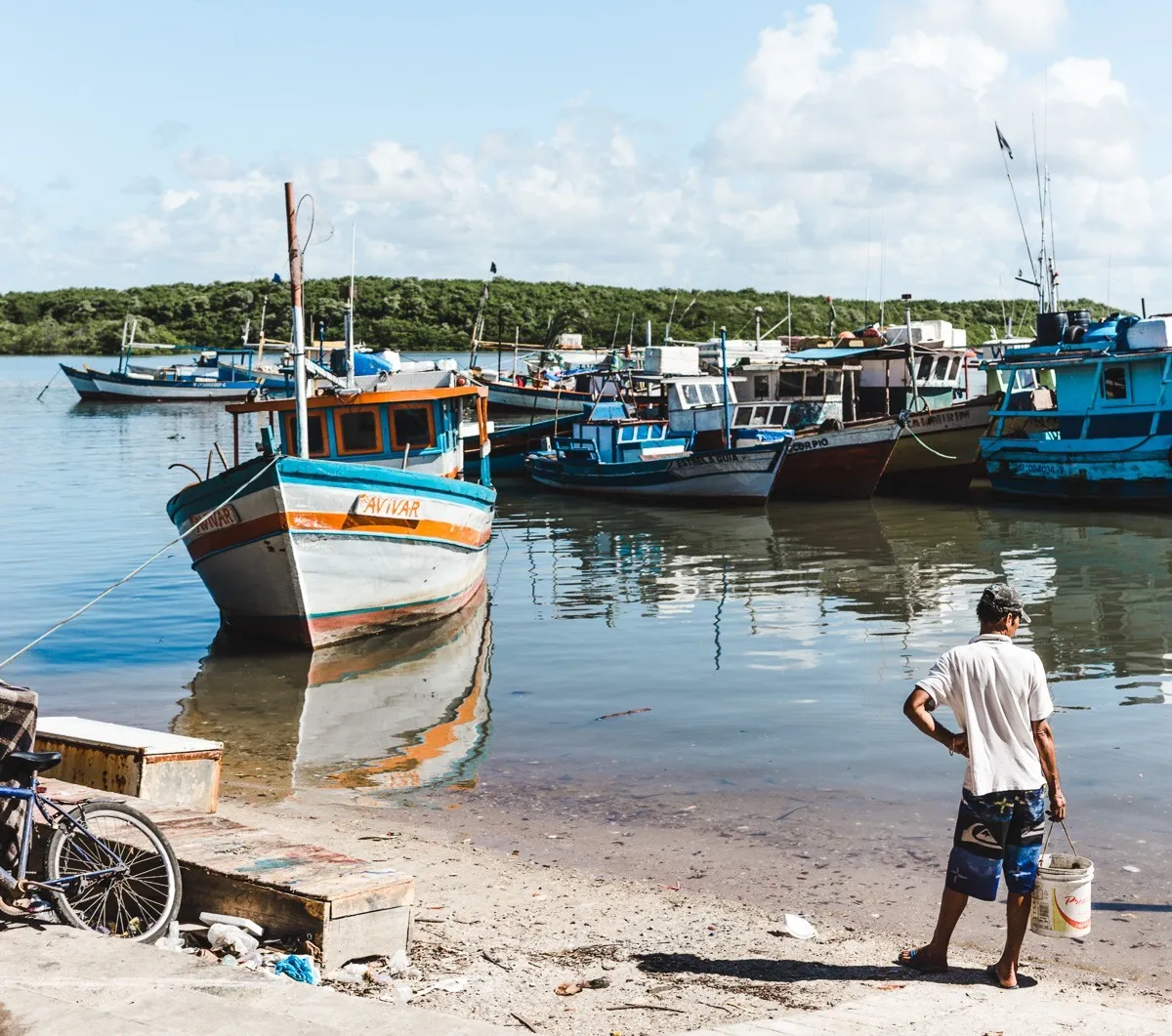 Porto seguro bahia brazil colourful houses