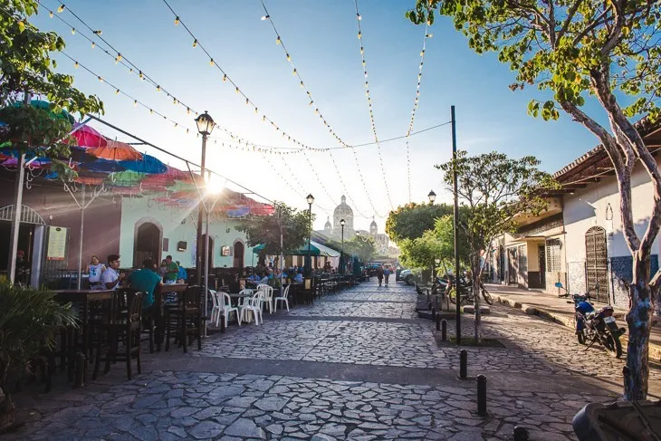 Cathedral sunset Things to do in Granada Nicaragua best hostels nightlife la calzada
