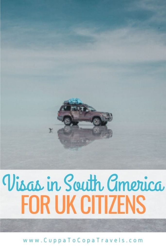 tourist visas in South America for UK citizens british passport fees bolivia