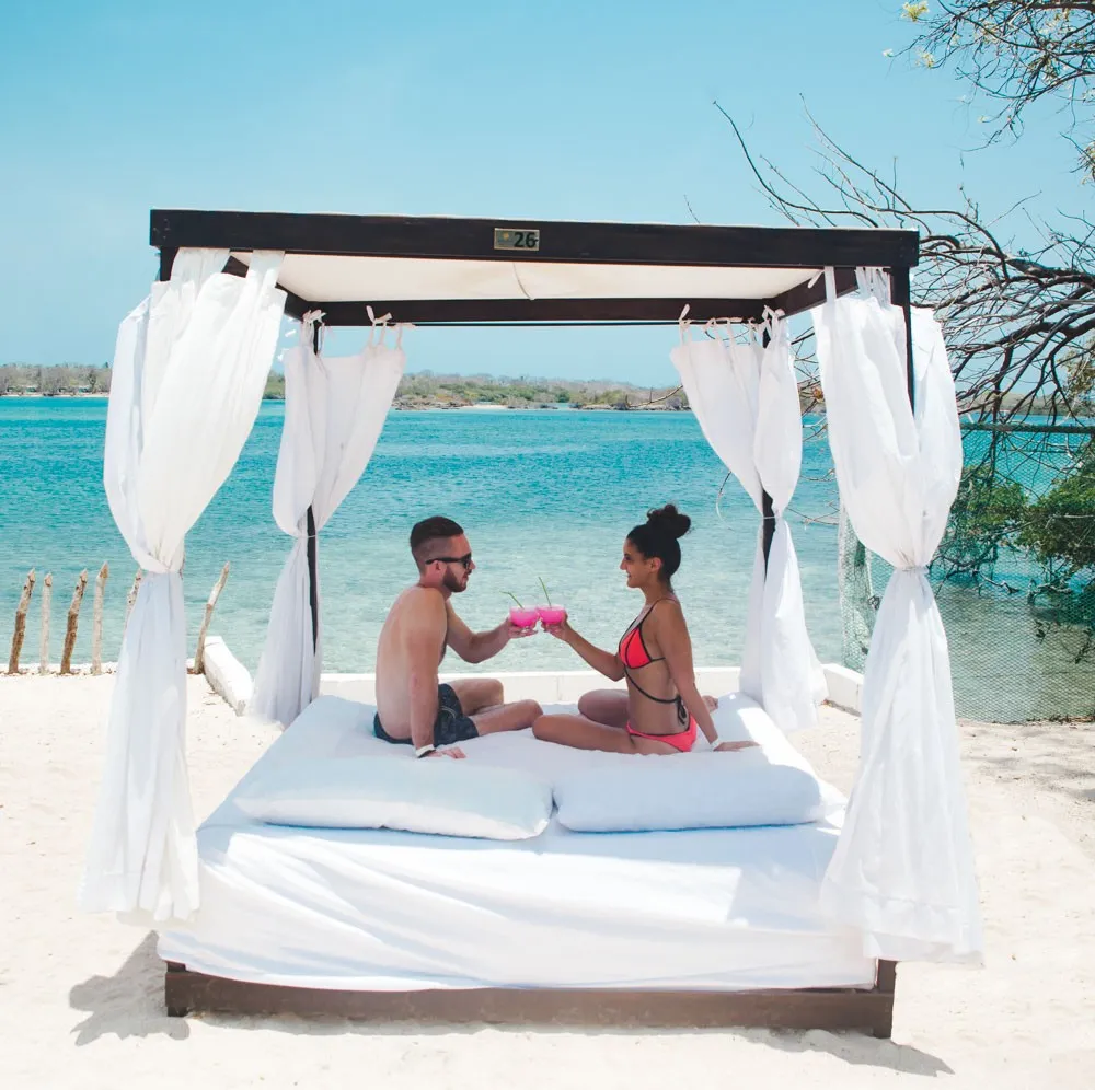 bora bora club vip on isla grande rosario islands cartagena colombia