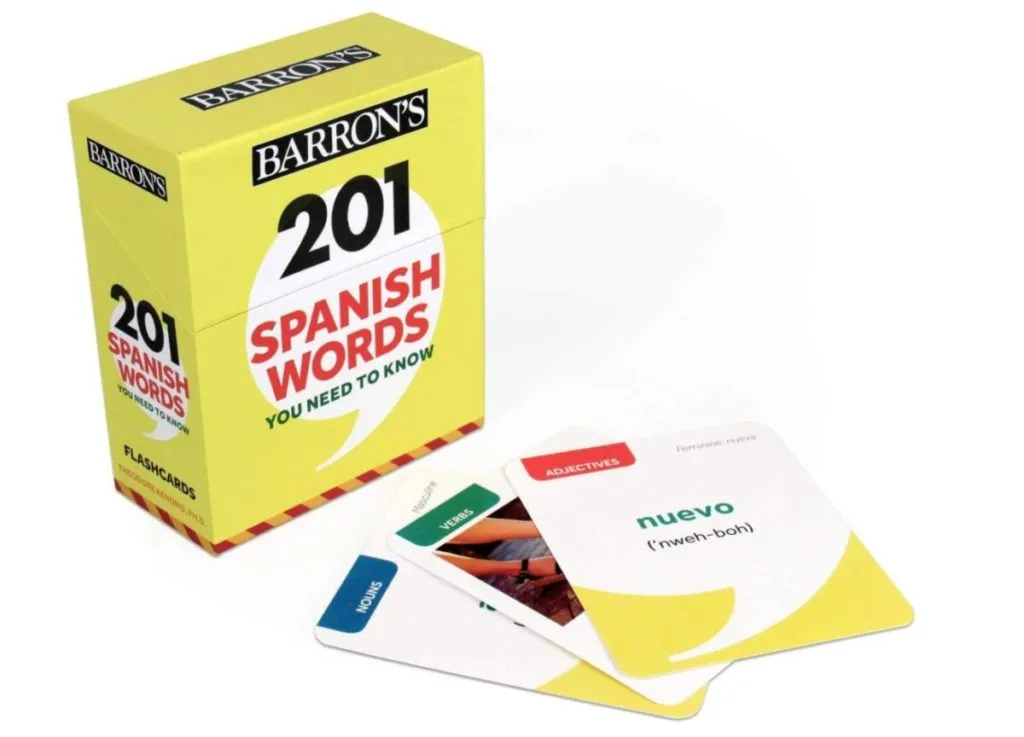 language games: flashcards in spanish: best way to learn spanish for adults