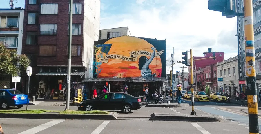 mural of las galerias, bogota colombia ATMs