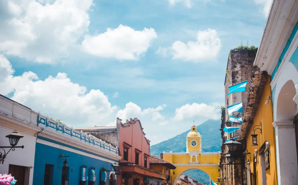 safest countries in latin america central america antigua guatemala yellow instagram arch