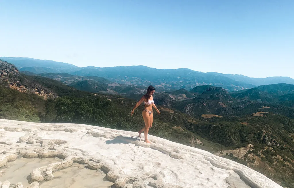 Walking the petrified waterfalls - how to get to Hierve el Agua from Oaxaca Mexico (with or without a tour)