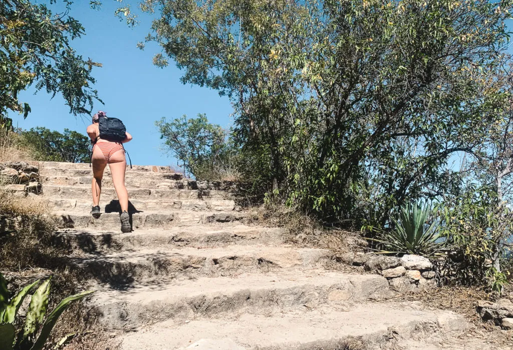 petrified waterfall hike - how to get to Hierve el Agua from Oaxaca Mexico (with or without a tour)
