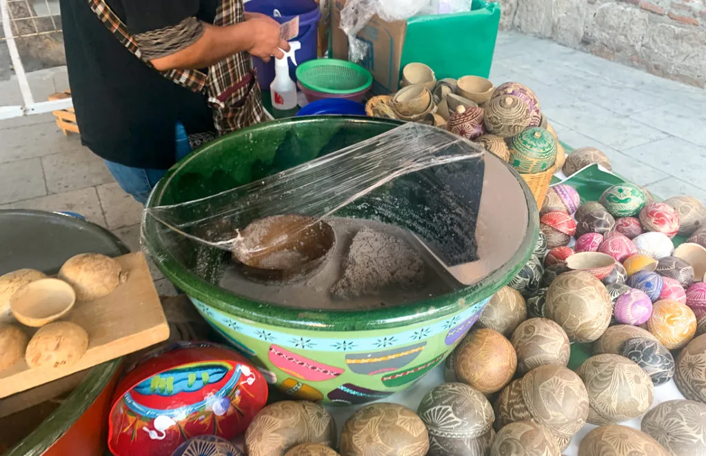 tejate, traditional mexican chocolate cacao drink cold - street food- things to do in oaxaca mexico