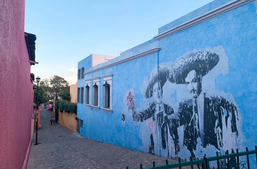 sombrero graffiti street art mural in Oaxaca - things to do in oaxaca mexico