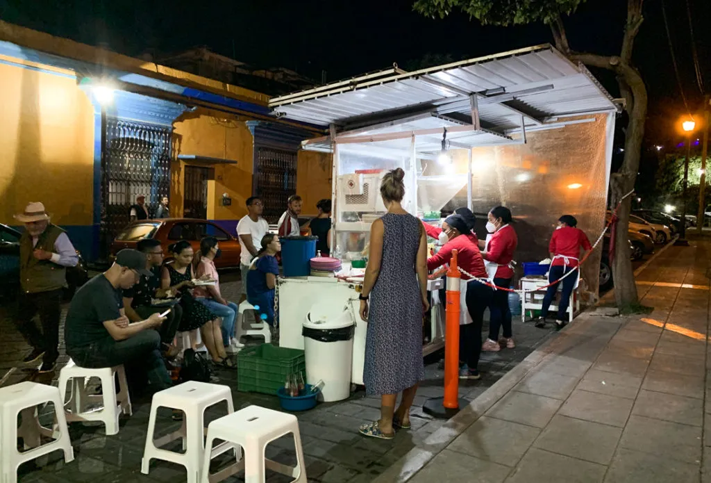 empanadas de carmen street food stall - things to do in oaxaca mexico