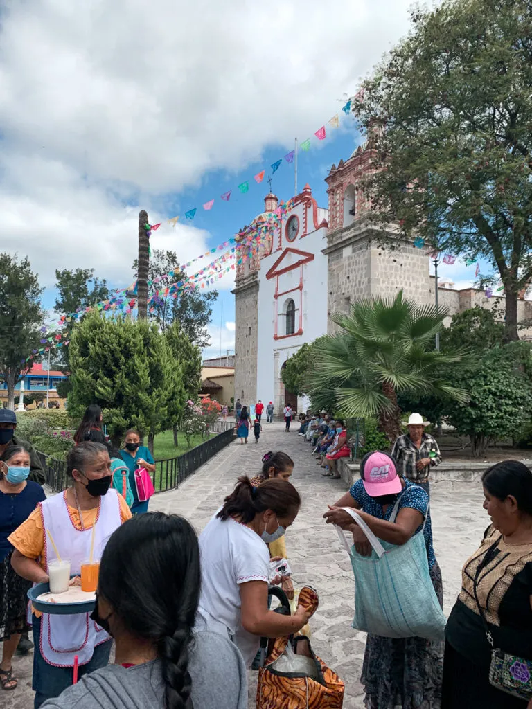 tlacolula market - oaxaca sunday market capilla church